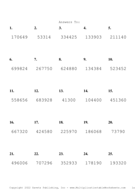 Triple Digits Problem Set AG Answers