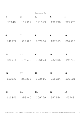 Triple Digits Problem Set AH Answers