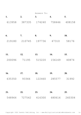 Triple Digits Problem Set AK Answers