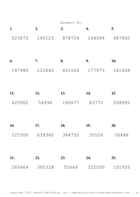 Triple Digits Problem Set AL Answers