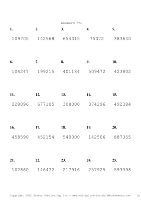 Triple Digits Problem Set AQ Answers