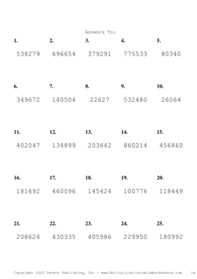 Triple Digits Problem Set A Answers