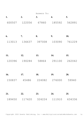 Triple Digits Problem Set C Answers