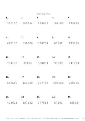 Triple Digits Problem Set D Answers