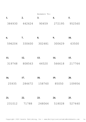 Triple Digits Problem Set E Answers