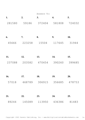 Triple Digits Problem Set F Answers