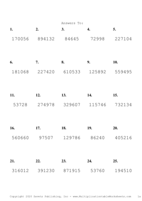 Triple Digits Problem Set G Answers