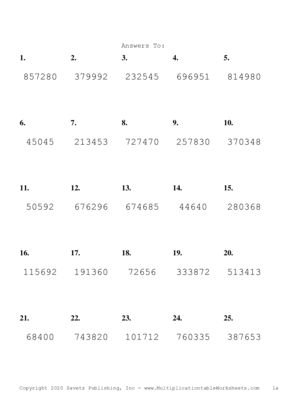 Triple Digits Problem Set H Answers