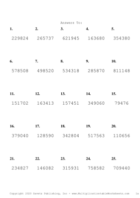 Triple Digits Problem Set I Answers