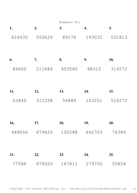 Triple Digits Problem Set L Answers