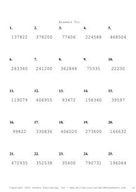 Triple Digits Problem Set P Answers