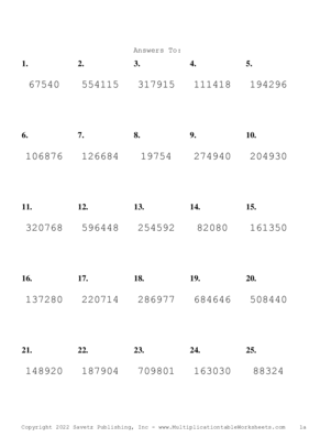 Triple Digits Problem Set U Answers