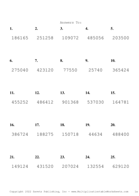 Triple Digits Problem Set V Answers