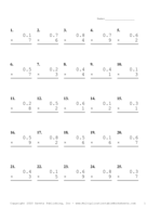 One Decimal by One Digit Problem Set B Report Template