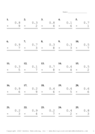 One Decimal by One Digit Problem Set C Report Template