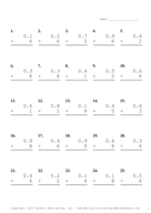 One Decimal by One Digit Problem Set D Report Template