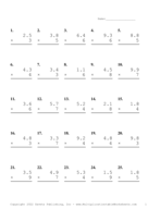 One Decimal by One Digit Problem Set I Report Template