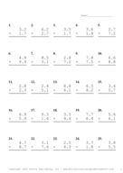 One Decimal Problem Set AA Report Template