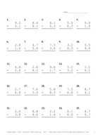 One Decimal Problem Set AF Report Template