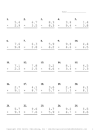 One Decimal Problem Set AH Report Template