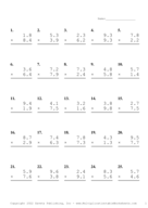 One Decimal Problem Set AI Report Template