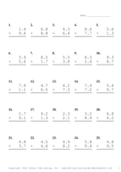 One Decimal Problem Set AM Report Template