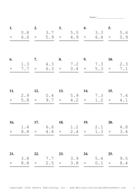 One Decimal Problem Set AQ Report Template