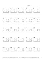 One Decimal Problem Set AR Report Template