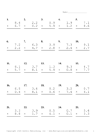 One Decimal Problem Set AS Report Template
