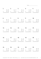 One Decimal Problem Set BH Report Template