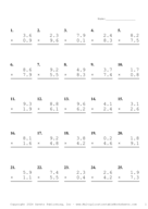 One Decimal Problem Set BJ Report Template