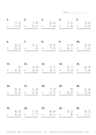 One Decimal Problem Set D Report Template