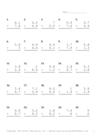 One Decimal Problem Set H Report Template