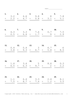 One Decimal Problem Set M Report Template