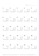 One Decimal Problem Set N Report Template