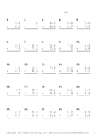 One Decimal Problem Set O Report Template