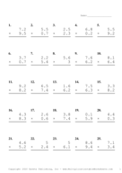 One Decimal Problem Set S Report Template