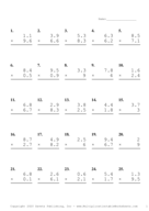 One Decimal Problem Set T Report Template