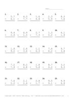 One Decimal Problem Set U Report Template