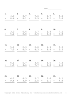 One Decimal Problem Set V Report Template