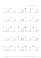 One Decimal Problem Set W Report Template