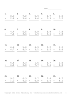 One Decimal Problem Set X Report Template