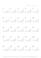 One Digit by One Decimal Problem Set C Report Template