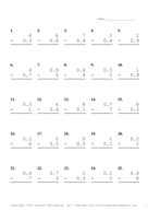 One Digit by One Decimal Problem Set J Report Template