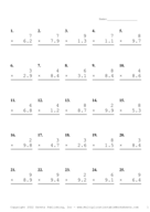 One Digit by One Decimal Problem Set L Report Template