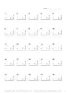 One Digit by One Decimal Problem Set U Report Template