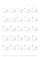 Two Decimal by One Decimal Problem Set AD Report Template