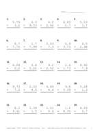Two Decimal by One Decimal Problem Set AX Report Template