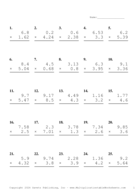 Two Decimal by One Decimal Problem Set AY Report Template