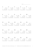 Two Decimal by One Decimal Problem Set AZ Report Template